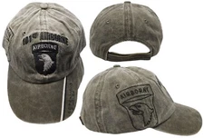 101st Airborne Screaming Eagles Shadow Olive Drab Adjustable Embroidered Hat Cap