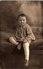 RPPC Beautiful Young Child Seated Portrait Postcard B10