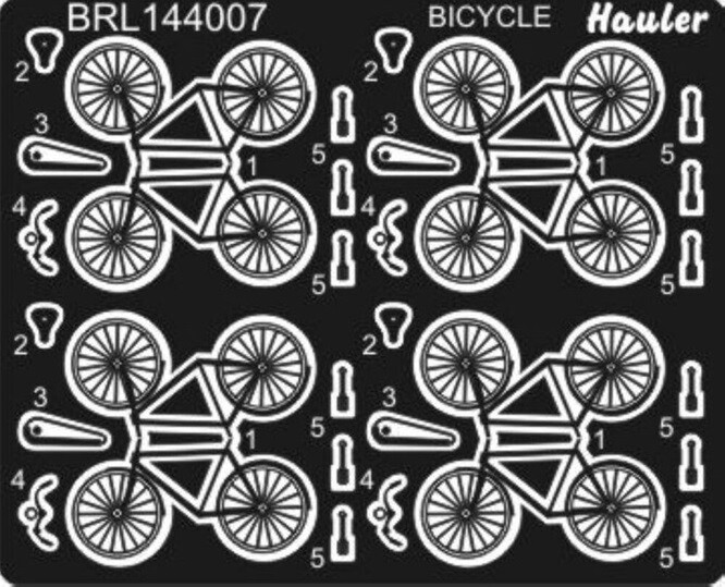 Brengun BRL144007 - 1:144 Bicycle - Etched Set - New