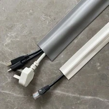 Self-Adhesive Floor Cord Cover Electric Wire Slot Duct Protector PVC Wire Covers