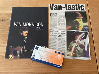 Van Morrison - tour Programme 2000 inc cuttings and ticket stub 7th July 2000