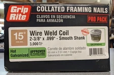 Grip-Rite Collated Framing Nails Pro Pack, 3000 ct