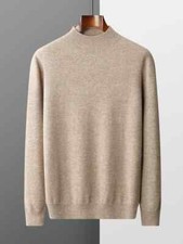 Men's 100 Merino Wool Neck Pullover Cashmere Sweater Jumpers Knitwear Tops