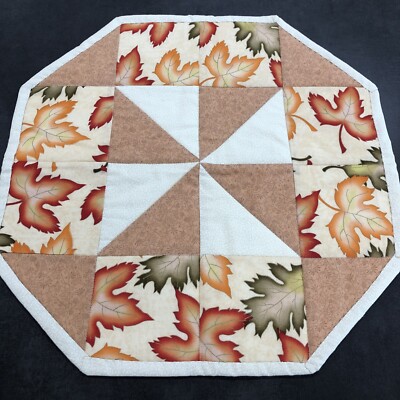 Quilt Fabric Orange Rust Autumn Fall Leaves Maple Colors Candle Mat | eBay
