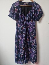 Jigsaw Silk Floral Midi Evening Dress Size 8