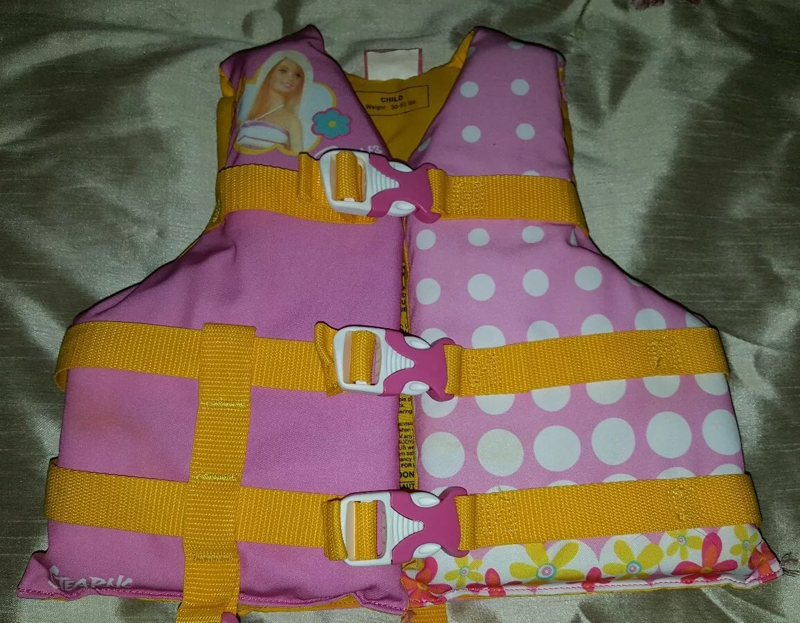 Barbie Pink Child Life Jacket Children Vest Life Preserver eBay