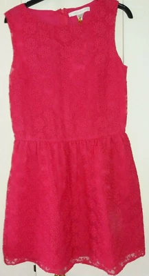 Vestido sin mangas de encaje inglés bordado rosa La Redoute para dama 12 - Nuevo con etiquetas (£50) - Imagen 1 de 4