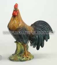 GALLO GRANDE IN CERAMICA COLORATA ANIMALI ARREDO CASA UCCELLI