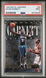 1998 Metal Universe Card # 65 Kevin Garnett Minnesota Timberwolves HOF PSA 9 MT