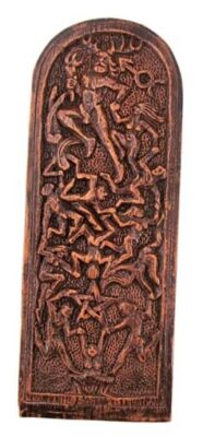  Celtic Forest Lord of The Dance Cernunnos Wall Plaque - Pagan Decor Wood 