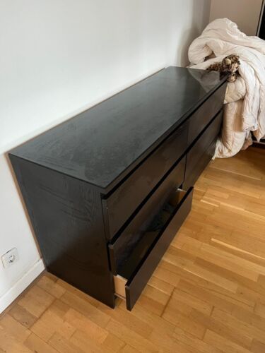 Schlafzimmer Kommode, schwarz (IKEA): 159B x 48T x 78H - Bild 2 von 2