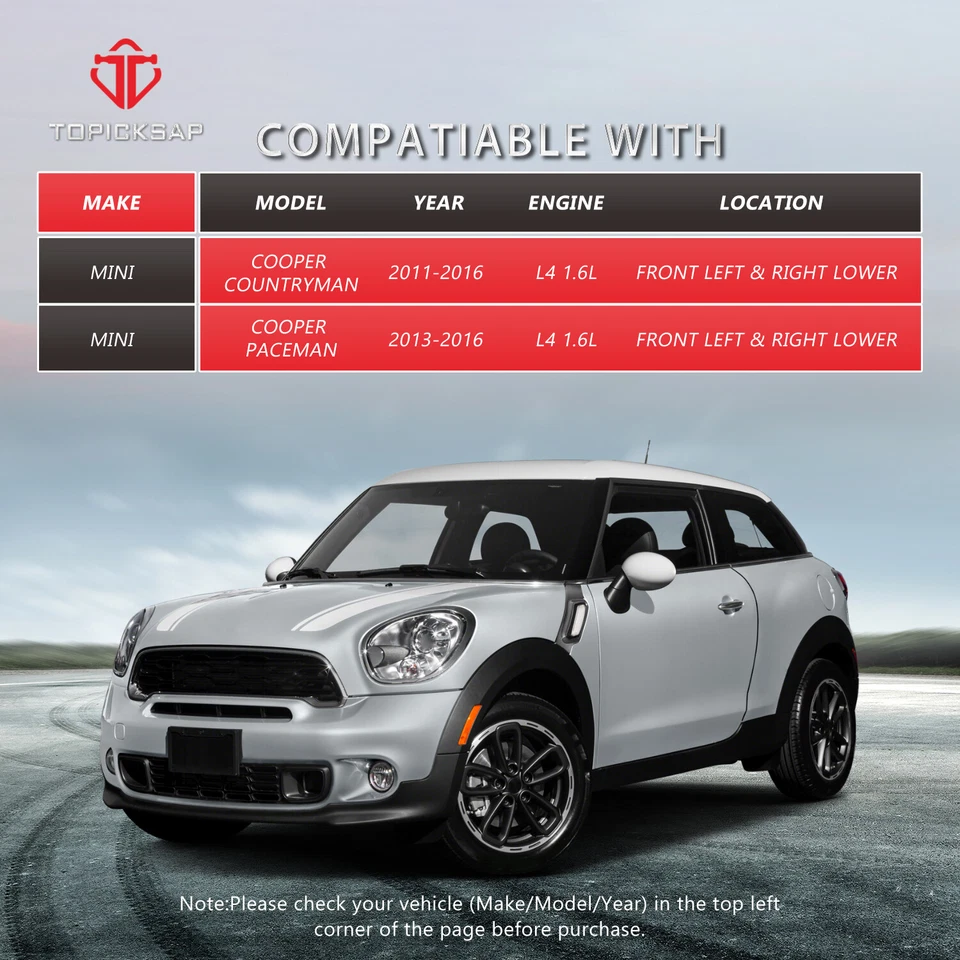 Braço de controle inferior dianteiro com junta esférica para Mini Cooper Countryman Cooper Paceman - Imagem 2 de 4