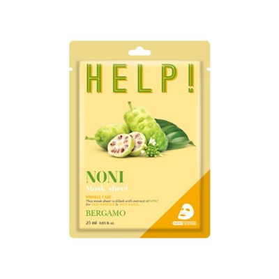 BERGAMO Help! Noni mask sheet 25 ml - Kojąca maska w płachcie z morwą indyjską B