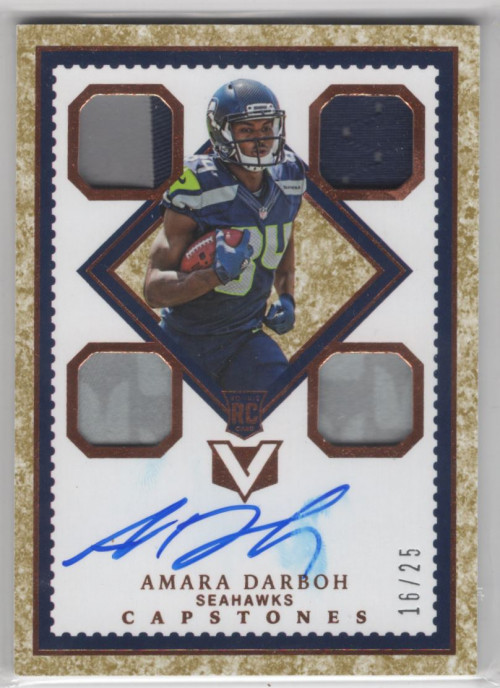 2017 Panini Vertex Granite #129 Amara Darboh CAP Auto Jersey /25 - NM-MT