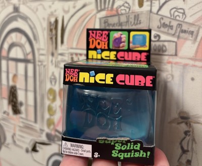 Nee Doh Nice Cube Blue Super Solid Squishy Stress Relief Toys 100% Authentic New
