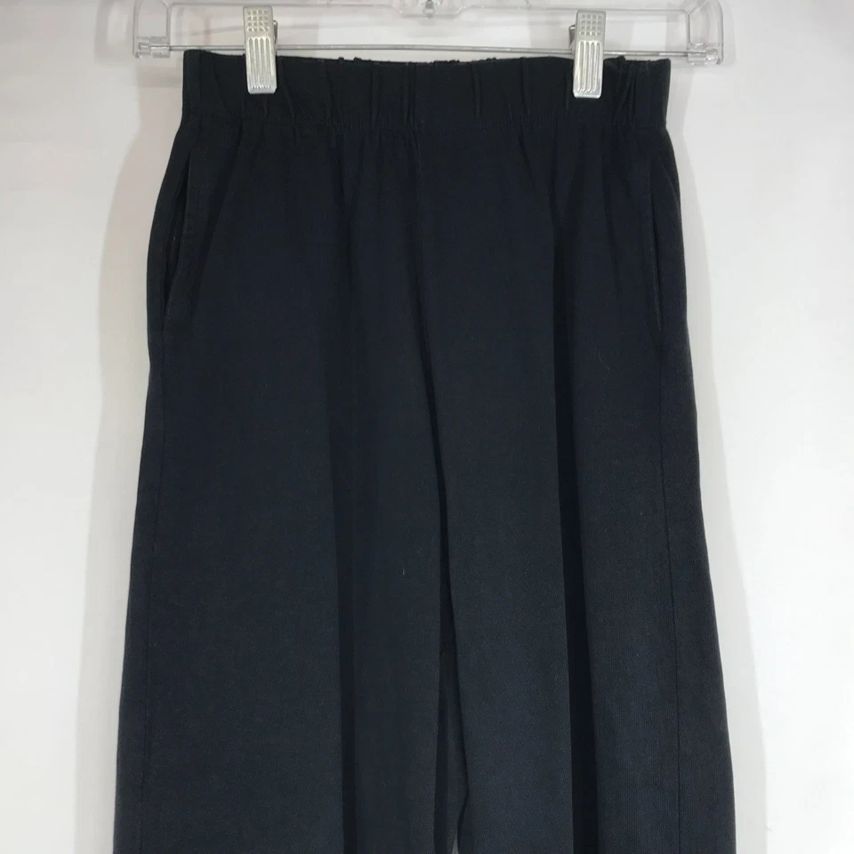 ZARA- GIRLS 11-12 - BLACK ELASTIC WAIST 100% COTTON WIDE LEG PULL-ON PANTS - Image 2 of 4