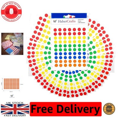 1050 Easy Peel 8 mm selbstklebende Farbpunkte - perfekt zum Organisieren & Codieren