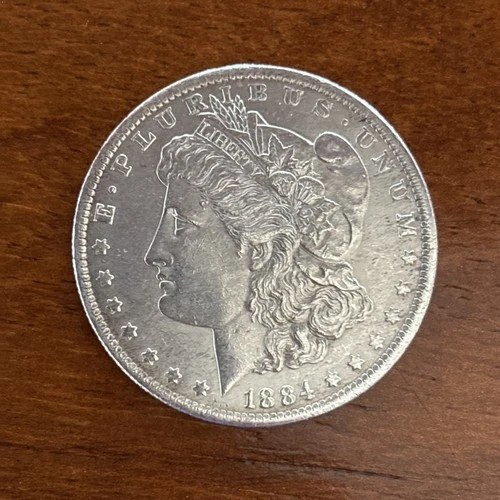 1884-O Morgan Silver Dollar, 90% XF-AU