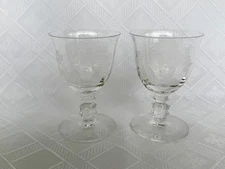 Heisey ROSE  2  Elegant Crystal  3  7/8"  Oyster / Fruit cocktails - Nice!! HTF