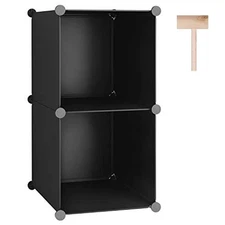 Cube Storage, 2-Cube Organizer Units, Plastic Closet Storage Shelves, DIY Boo...