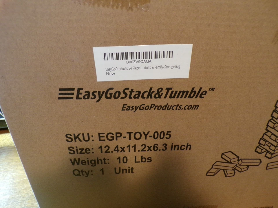 EASY GO STACK & TUMBLE 12.4" 11 X2X6.3 54 PIECES [10 POUNDS] BRAND NEW FREE SHIP - Image 2 of 4