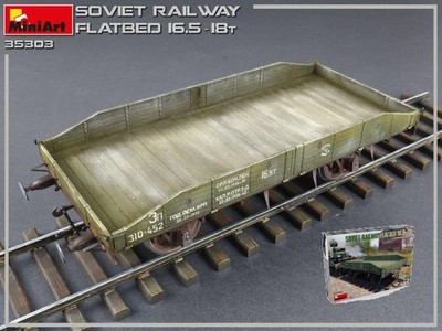 Miniart SOVIET RAILWAY FLATBED 16.5-18 t KIT 1:35