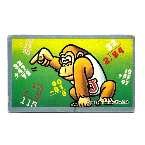 Donkey Kong Menko Card 1983 Nintendo Japan Vintage Famicom NES Paper Toy Rare