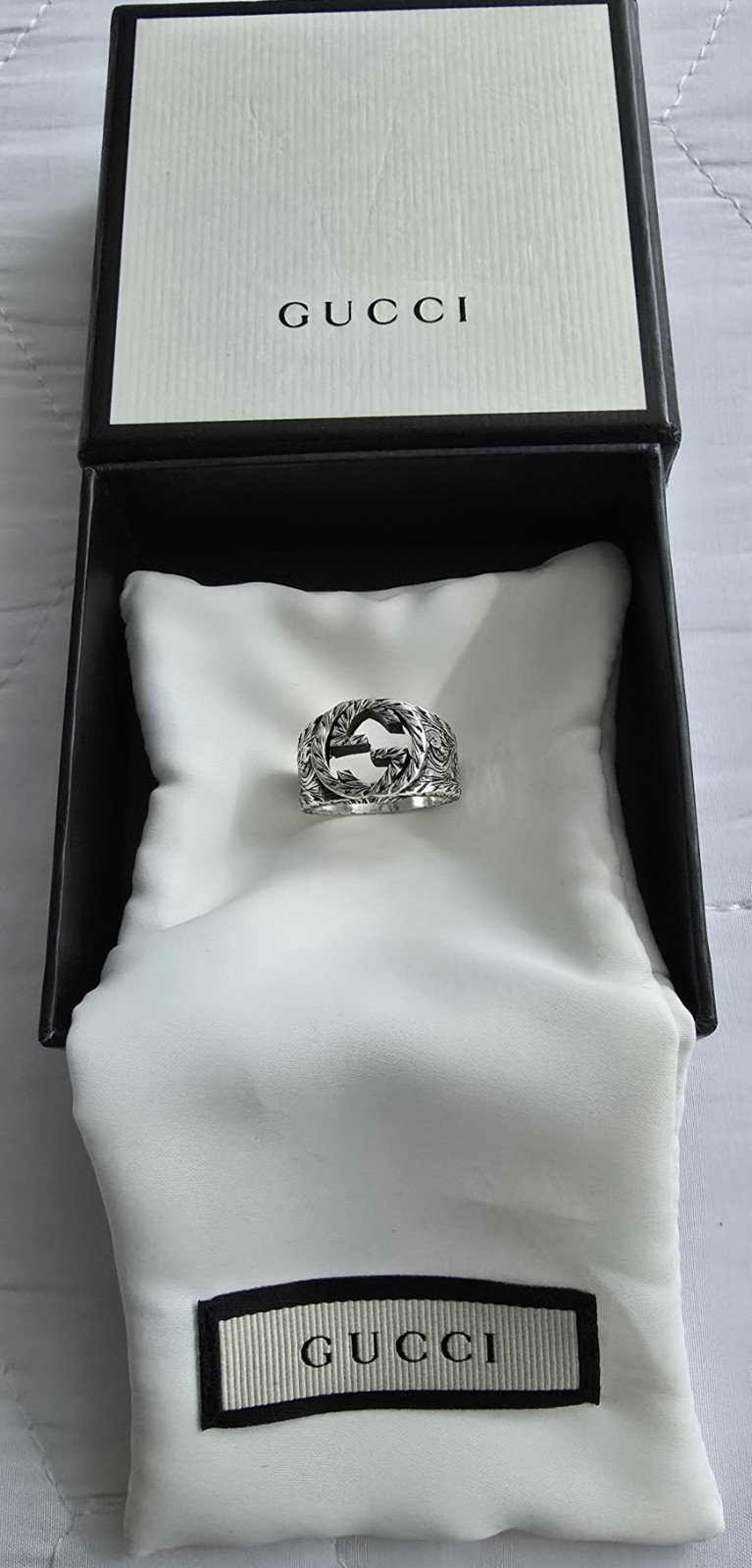 Gucci Interlocking GG Arabesque Ring 925 Sterling… - image 4