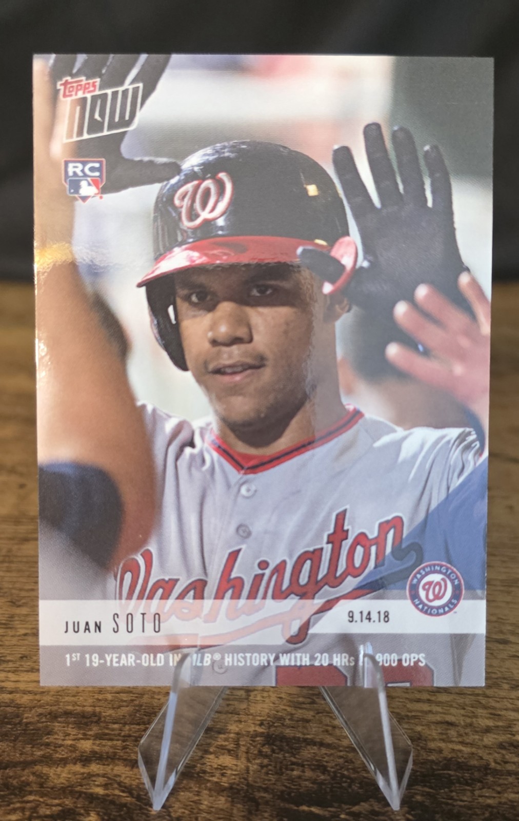 2018 TOPPS NOW Juan Soto RC #726 Washington Nationals - 9/14/2018 - Mint