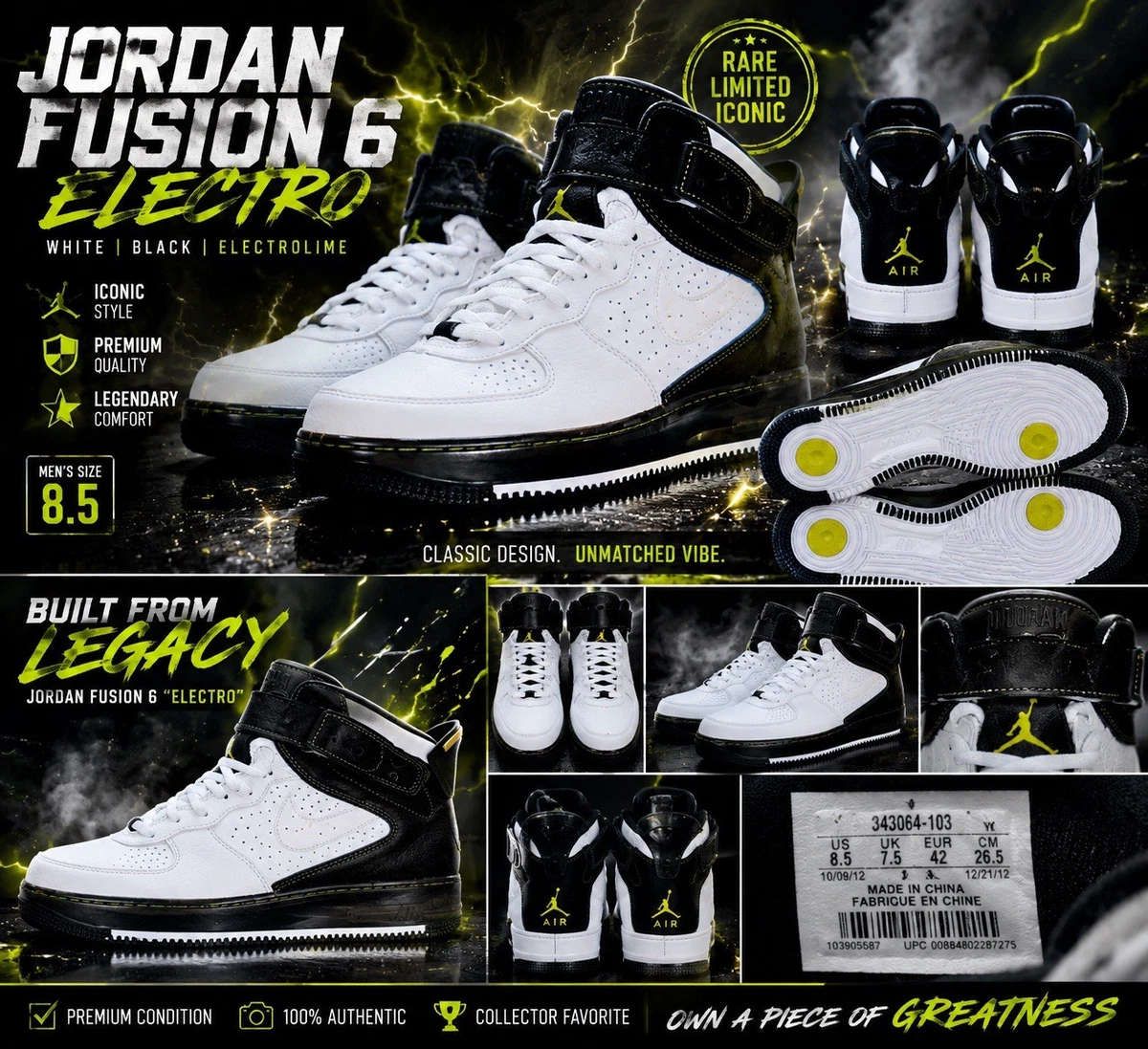 Jordan Fusion 6 Electro for Sale | Authenticity Guaranteed | eBay