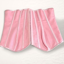 Corset Top Womens Size S Pink Coquette Lace Up Boned Satin Finish