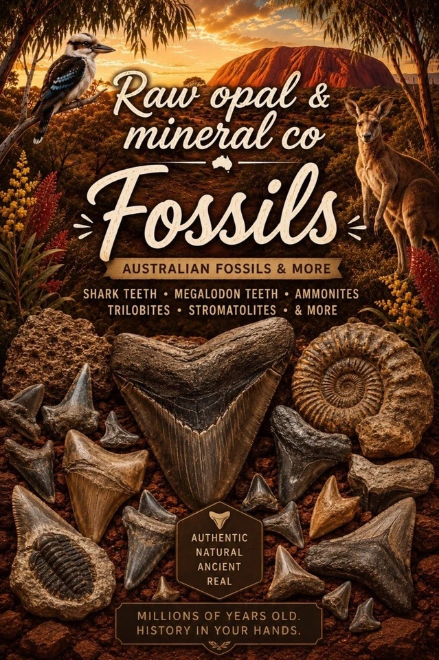 🇦🇺 Fossils - NEW Megaladon & Shark Teeth, Shells, Coral & More 🦷