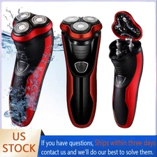 Electric Shaver Mens Razor Rotary Waterproof Pop-Up Trimmer Wet Dry Cordless