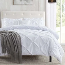 Nestl White Duvet Cover Queen Size - Soft Double Brushed Queen, 01 - 