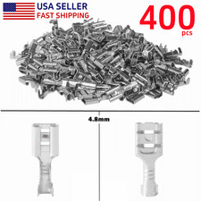 400x Quick Splice Wire Terminals 4.8mm Female Spade Crimp Connector Noninsulated