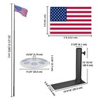 EZ GO 30Ft Tailgate Telescopic Flag Pole Kit with Solar Light & Tire Mount Base — photo 9