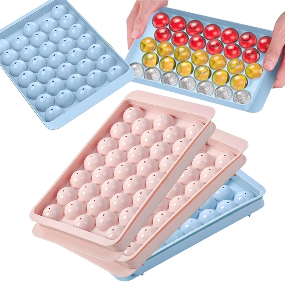 Hágalo usted mismo Cubo de Hielo Redondo Fabricante de Bolas Bandeja PP Silicona Esfera Molde Bar Whisky Cócteles Foto 3 de 4