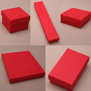 Pack of 12 Red Card Gift Jewellery Boxes Black Insert Wholesale Bulk | eBay