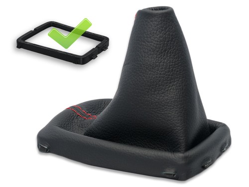 Gear Shift Stick-Boot Cover Universal PVC Vinyl Black /Red Stitches 17 GG#99676 - Foto 9