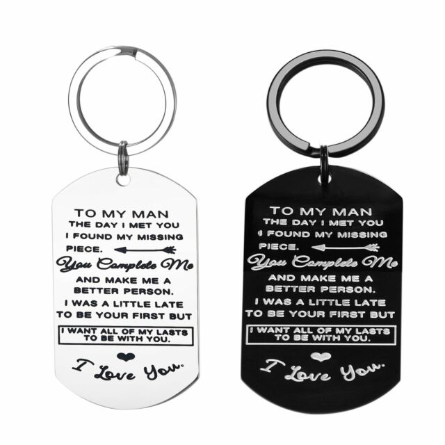 To My Man Keychain I Love You Pendant Key Ring Couple Him Husband Boyfriend Gift To My Man Keychain I Love You Pendant Key Ring Couple Him Husband Boyfriend Gift