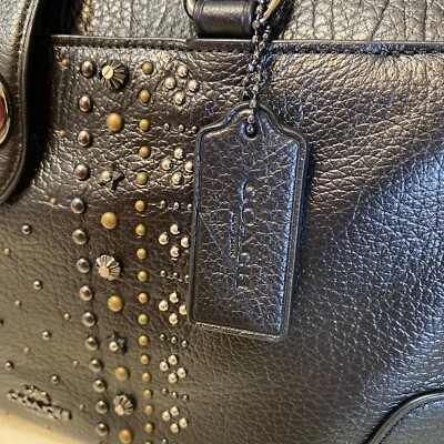 ma Coach Mercer Satchel 30 With Bandana Rivets Leather 56832 for sale