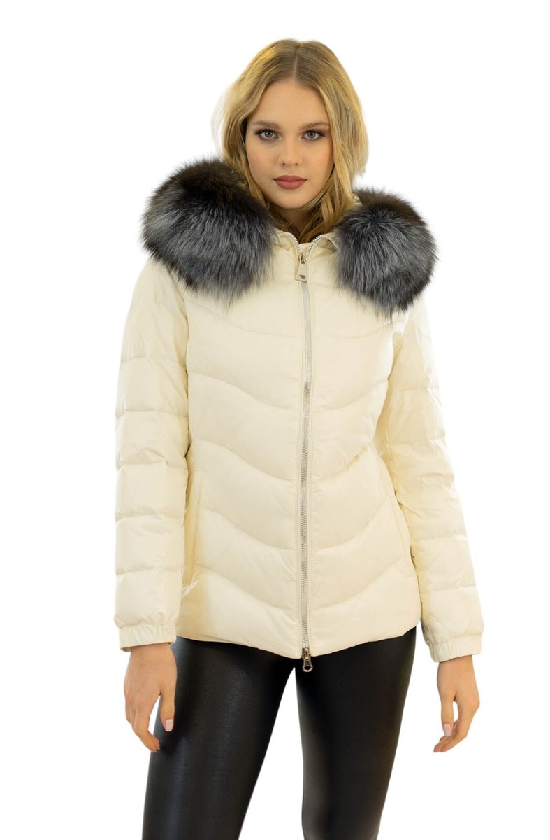 Winterjacke Daunenjacke Pufferjacke Parka mit Echtpelz Pelzkragen