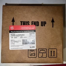 Box Of 10 - GE THQL1120PAF2 Combination Arc Fault Circuit Breaker Plug 20 Amp