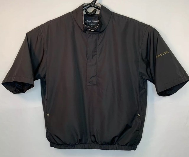 Footjoy FJ Dryjoys Men's Large L Black Short Sleeve Golf Pullover
