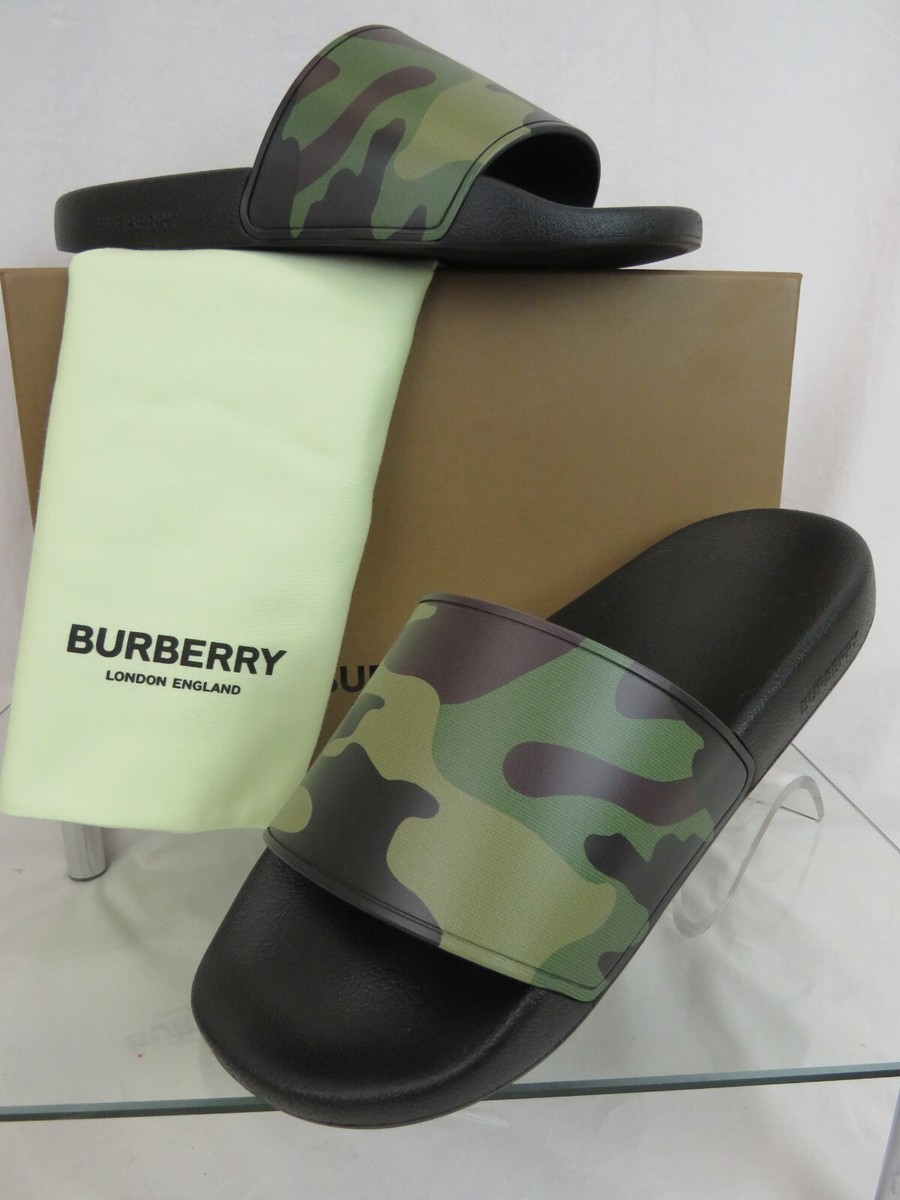 BURBERRY FURLEY GREEN RUBBER CAMOUFLAGE LETTERING LOGO  display picture 3