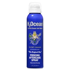 H2Ocean Sea Salt Piercing Aftercare Spray 4 Fl Oz Fast Healing Formula