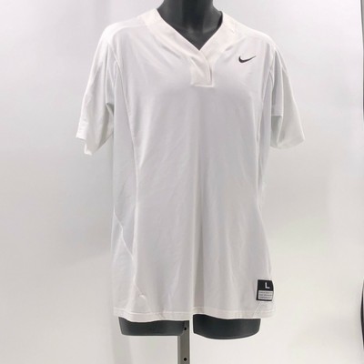 Nike Vapor Pro womens dri fit softball jersey sz L Large white | eBay