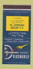 Matchbook Cover - Oldsmobile Rocket RC Bottom Chevrolet Springfield KY 30 Strike