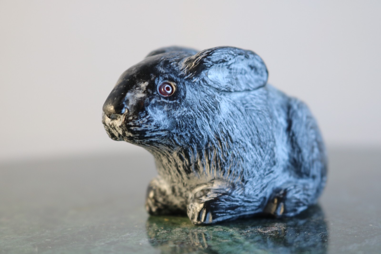 The Wolf Originals Sculpture of a Rabbit Soapstone Carving Hand Made Canada