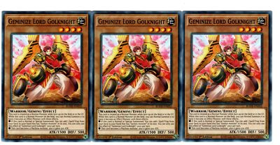 Yugioh 3X Geminize Lord Golknight - Common - 1st Edition - BODE-EN032- Near Mint